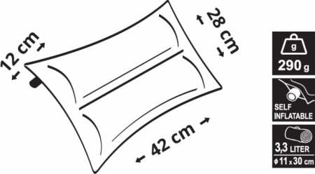 Perna autogonflabila 42x28x12 cm Cattara albastra [2]