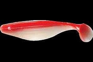 SPORTURI - SHAD MISTER TWISTER 10 CM ALB/ROSU, 4 BUC / PLIC