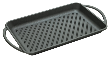 Piese de schimb gratare - Plita grill din fonta cu manere,  33 x 21.5 cm Cattara