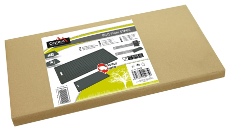 Plita fonta cu doua fete neteda si striata Cattara ETAGE 450x205mm [4]
