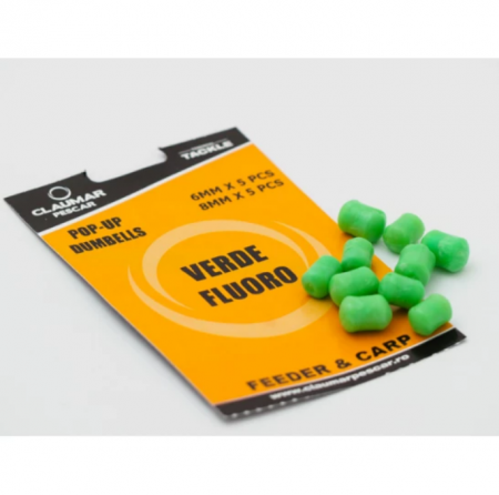 Nada pescuit - POP-UP DUMBELLS VERDE FLUO 6MM/8MM