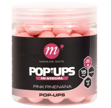 Nada pescuit - BOILIES POP-UP MAINLINE FLUO PINK PINENANA 15MM/250ML