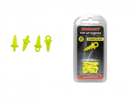 SPORTURI - POP-UP SCREWS PENTRU CARLIG YELLOW 15 BUC / PLIC SENSAS