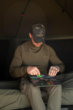 Pulover barbati Korda thermal mock neck ls dark olive [6]