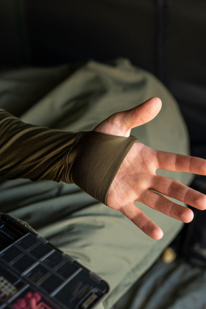 Pulover barbati Korda thermal mock neck ls dark olive [3]