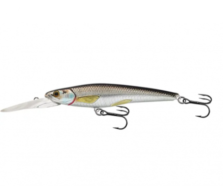 Voblere - VOBLER LIVE TARGET RAINBOW SMELT JERKBAIT 11,5CM/18G SILVER/BLACK