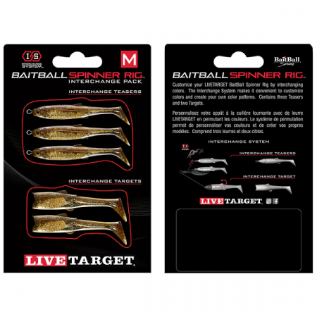 Spinnertail - SET DE REZERVA LIVE TARGET PENTRU BAITBALL SPINNER RIG LARGE 853 PURPLE DARK AMBER/GOLD