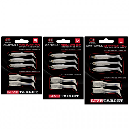 SET DE REZERVA LIVE TARGET PENTRU BAITBALL SPINNER RIG MEDIUM 850 PURPLE SMOKE/SILVER [1]