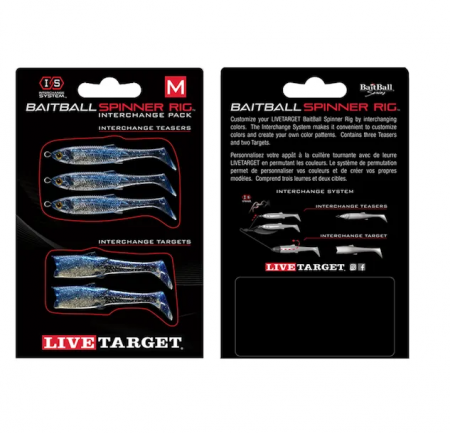 Spinnertail - SET DE REZERVA LIVE TARGET PENTRU MINNOW RIG SPINNERBAIT LARGE BLUE/SILVER