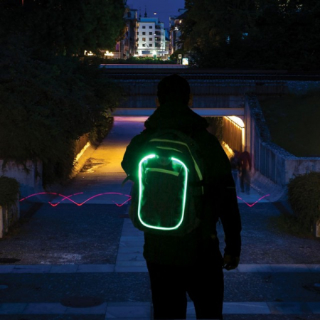 Rucsac Wheel Bee Generation Z albastru/verde/alb cu LED [2]