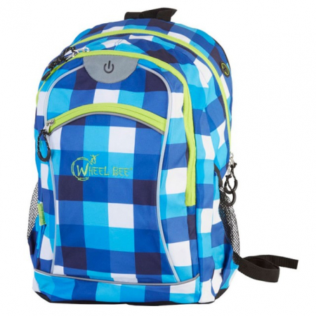 Rucsacuri - Rucsac Wheel Bee Night Vision albastru/alb cu LED -