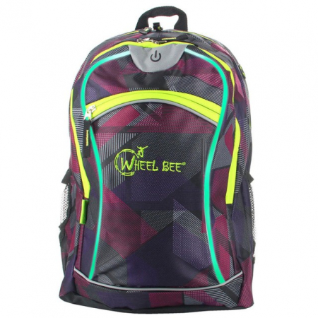 Rucsacuri - Rucsac Wheel Bee Night Vision mov cu LED