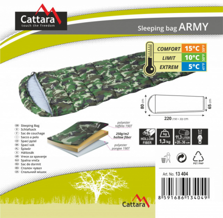 Sac de dormit army Cattara 5°C [1]