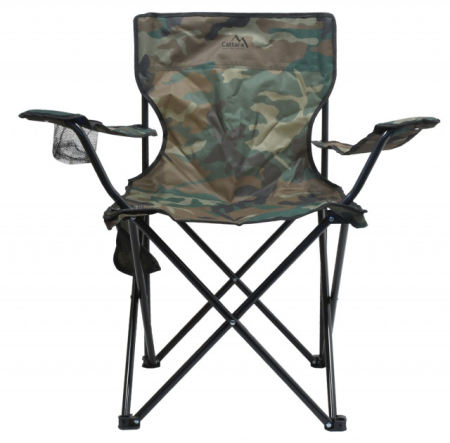 Scaun pliabil camping Cattara Bari Army camo, husa inclusa [1]