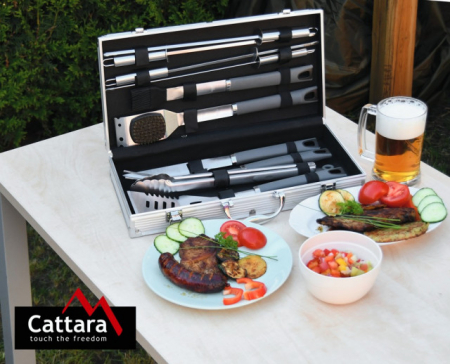 Set 11 ustensile pentru gratar Cattara gama Grey [4]