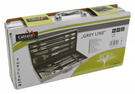 Set 11 ustensile pentru gratar Cattara gama Grey [5]