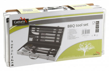 Set ustensile pentru gratar Cattara, 11 piese, cu cutie transport [5]