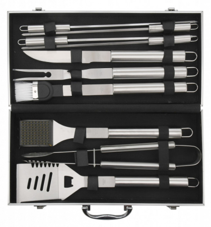 Set ustensile pentru gratar Cattara, 11 piese, cu cutie transport [2]