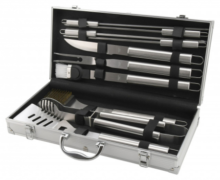 Set ustensile pentru gratar Cattara, 11 piese, cu cutie transport [1]