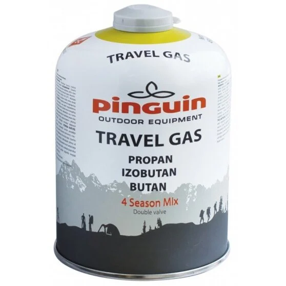 Set 4 butelii gaz camping Pinguin Travel Gas 450 g cu filet [1]