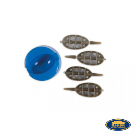 Plumbi & momitoare pescuit stationar - SET 4 METHOD FEEDER, DIVERSE GREUTATI, CU INCARCATOR PASTA LINEAEFFE