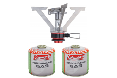 Aragazuri & arzatoare camping - Set arzator Coleman Fyrelite Start + 2 butelii gaz Coleman C300 Performance