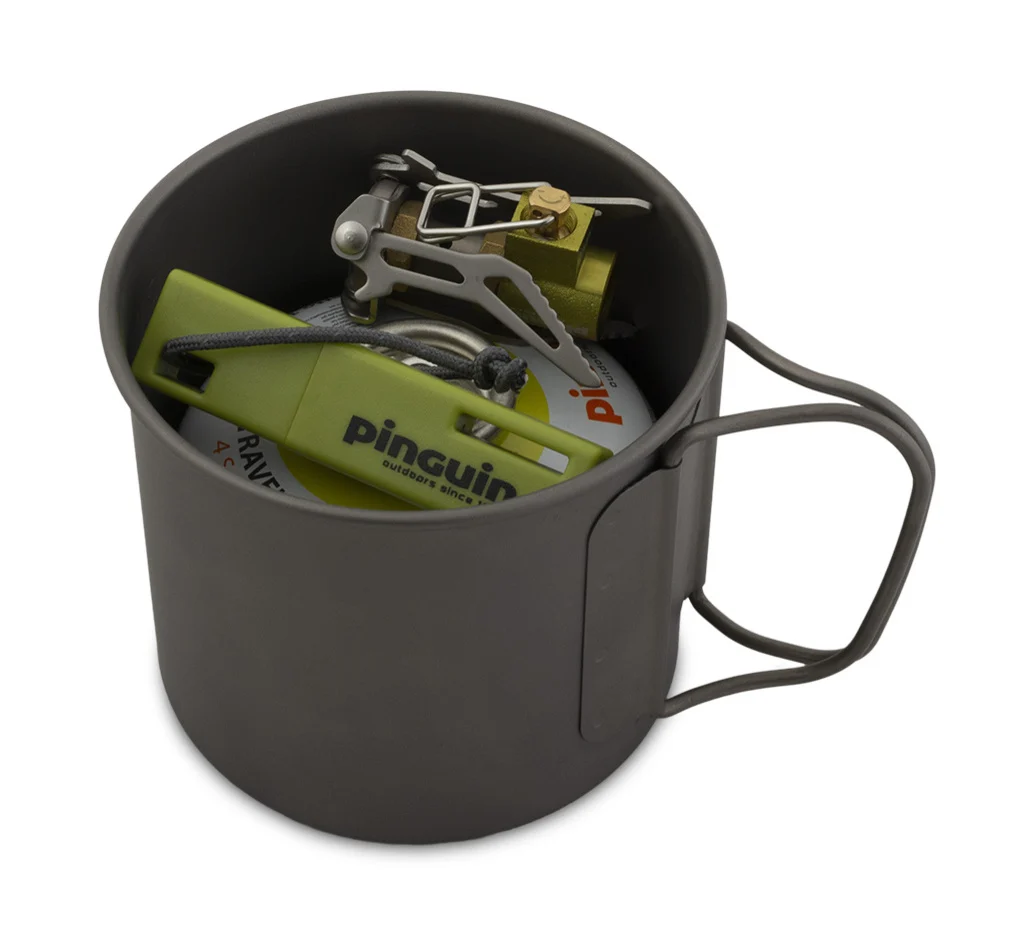 Set arzator drumetie Pinguin Atom Titan + 2 butelii gaz 230 g [10]