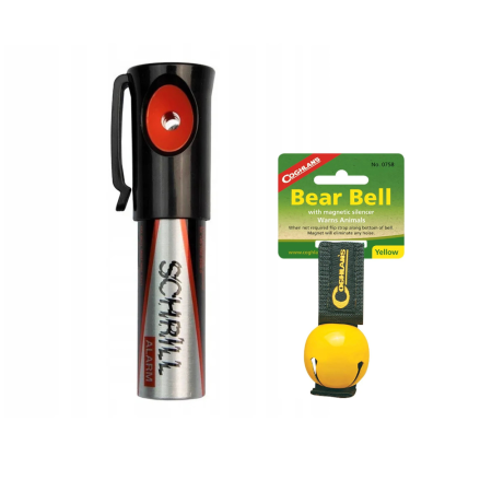 Sprayuri urs - Set goarna TW1000 Schrill 110 dB + clopotel Coghlans galben