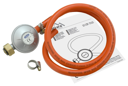 Set regulator de gaz 30mbar cu furtun 0.9m Cattara EN16129 [3]