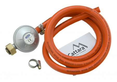 Set regulator de presiune + furtun 1.5 m, 30 mBar Cattara [3]