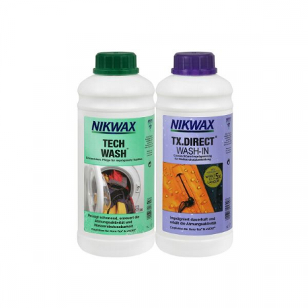 Intretinere echipament - Set Nikwax Tech Wash / Tx Direct Wash In, 1+1 litri