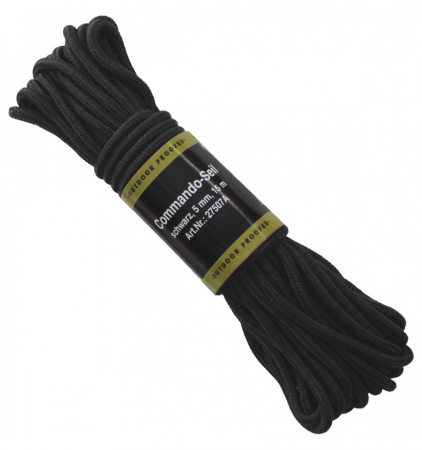 Sport & Activitati in aer liber - Sfoara diametru 5 mm, lungime 15 metri, culoare neagra