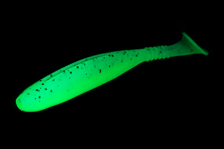 Shad Daiwa D FIN 15 cm, UV chartreuse tiger, 3 buc / plic [1]