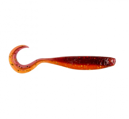 SPORTURI - Shad Mustad Mezashi curly tail minnow 9 cm, red gold, 6 buc / plic