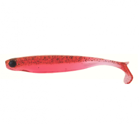 Naluci pescuit rapitori - SHAD MUSTAD MEZASHI Z MINNOW 8,8 CM TRANSPARENT RED, 6 BUC / PLIC