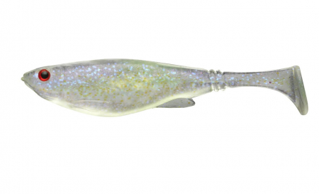 Naluci pescuit rapitori - Shad Daiwa Prorex belly, 11 cm, 4 buc / plic, white ghost