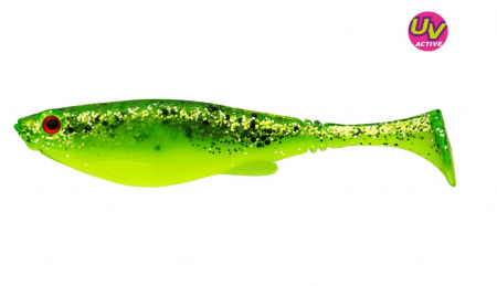 Naluci pescuit rapitori - Shad Daiwa Prorex belly, 6 cm, 4 buc / plic, chartreuse shocker