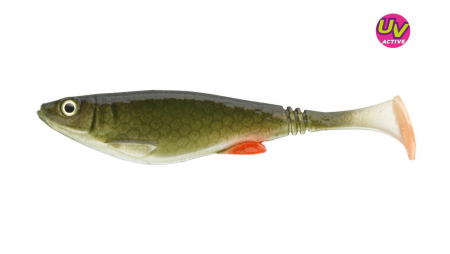 Naluci pescuit rapitori - Shad Daiwa Prorex belly, 6 cm, 4 buc / plic, natural green roach