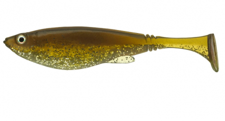 Pescuit la rapitori - Shad Daiwa Prorex belly 8.5 cm, 4 buc / plic, golden shiner