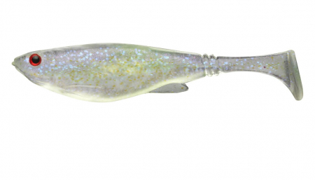 Naluci pescuit rapitori - Shad Daiwa Prorex belly 8.5 cm, 4 buc / plic, white ghost