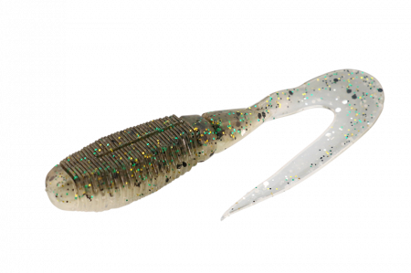 Pescuit la rapitori - Shad Jackall Rhythm grub, 6 cm, dark thunder clear silver, 4 buc / plic