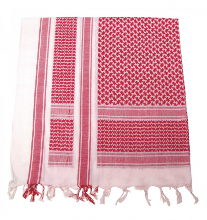 Shemagh rosu alb esarfa arab, 115 x 110 cm, 100% bumbac MFH [1]