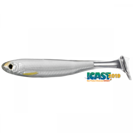 SPORTURI - SHAD LIVE TARGET SLOWROLL SHINER PADDLE TAIL 10CM 134 SILVER/PEARL, 4 BUC / PLIC