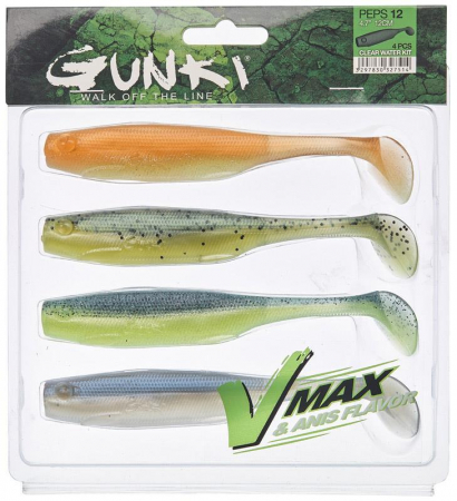 SPORTURI - SHAD GUNKI PEPS CLEAR WATER KIT II 9 CM, 4 BUC / PLIC