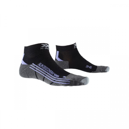 Sosete & ciorapi - SOSETE DAMA X-BIONIC RUN DISCOVERY 4.0 BLACK/STONE GREY MELANGE