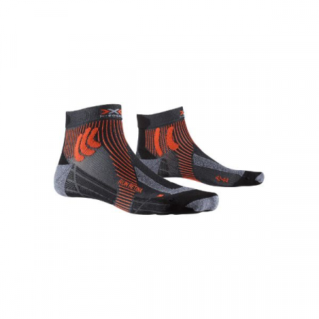 Sosete & ciorapi - SOSETE X-BIONIC RUN RETINA STONE GREY MELANGE/X-ORANGE
