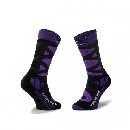 Sosete & ciorapi - SOSETE DAMA X-BIONIC SKI CONTROL 4.0 G079 CHARCOAL MELANGE/PURPLE