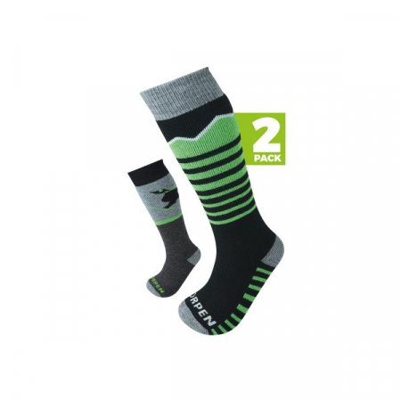 SKI - SOSETE SKI COPII LORPEN S2KNE MERINO SET 2 PERECHI GREEN