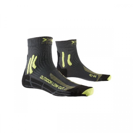 Sosete & ciorapi - SOSETE X-BIONIC TREK OUTDOOR LOW CUT ANTHRACITE/LIME