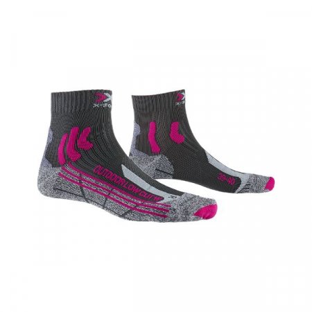 Sosete & ciorapi - SOSETE DAMA X-BIONIC TREK OUTDOOR LOW CUT ANTHRACITE/FUCHSIA